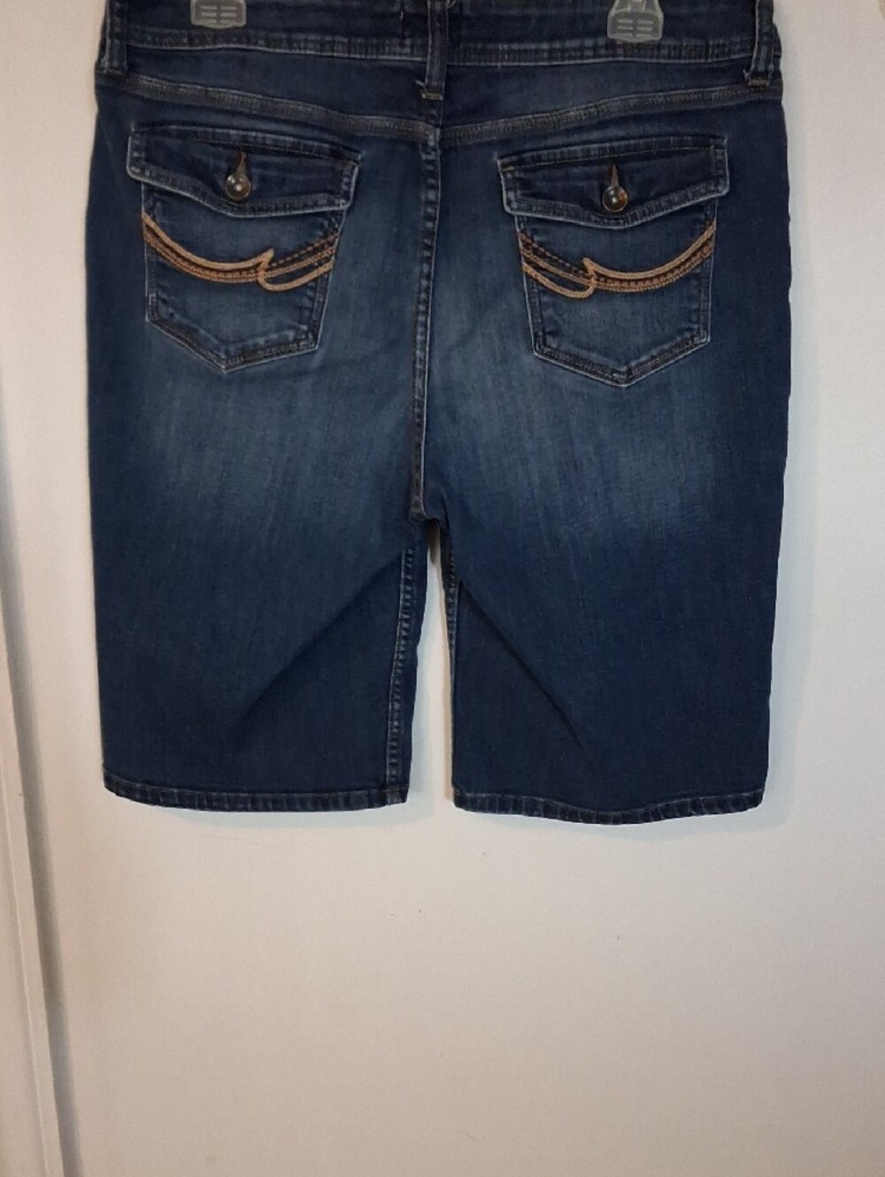 St. John's Bay navy blue denim bermuda shorts - Picture 5 of 10